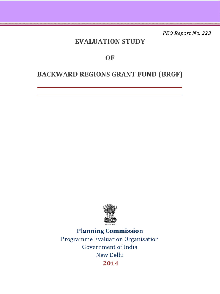 Evaluation BRGF 2011 | PDF | Government Of India