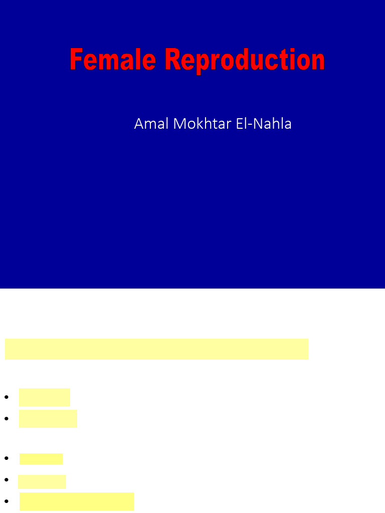 FEMALE Reproductive Power | PDF | Menstrual Cycle | Meiosis