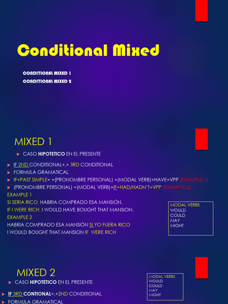 Conditional Mixed Grammar Explained | PDF