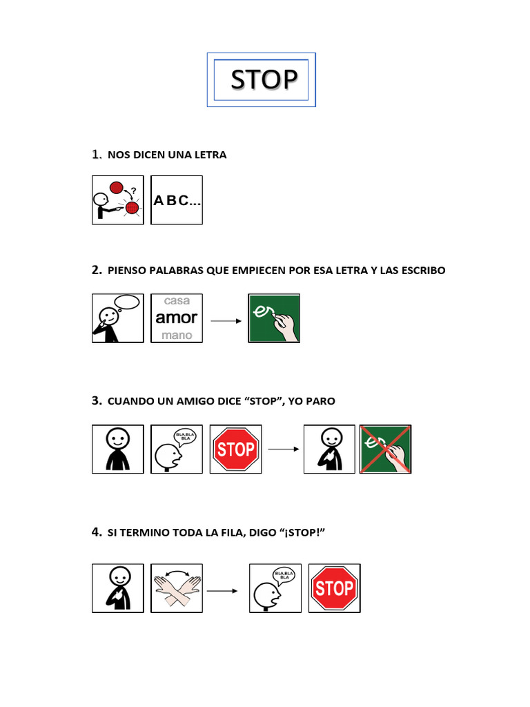 Juego de palabras: ¡Stop! | PDF