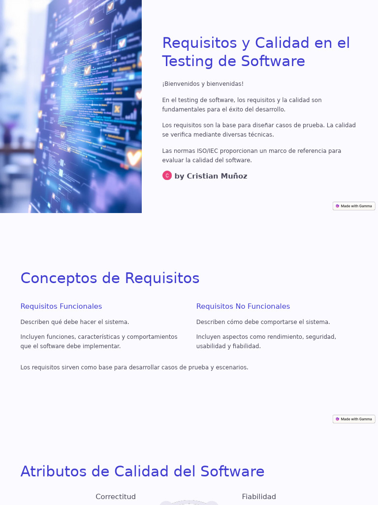 Requisitos y Calidad en Testing de Software | PDF | Pruebas de software ...