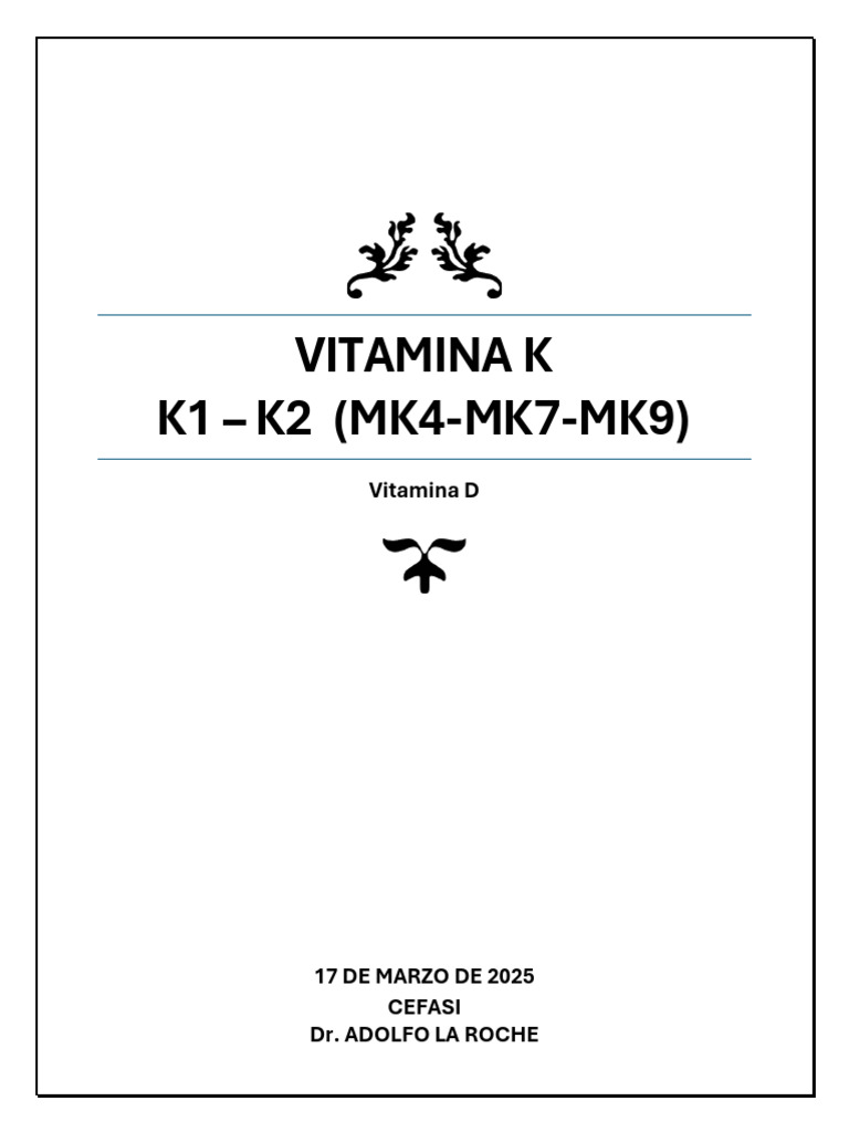Vitamina K Parte V | PDF | Vitamina | Lípido