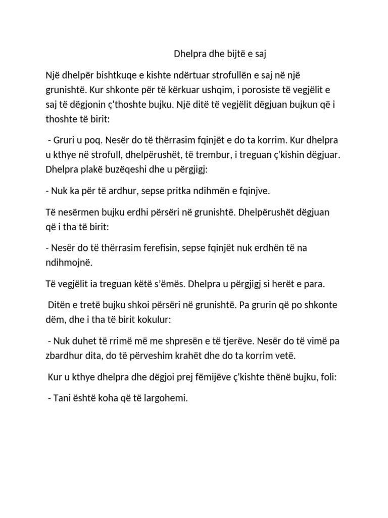 Dhelpra Dhe Bijtë e Saj | PDF