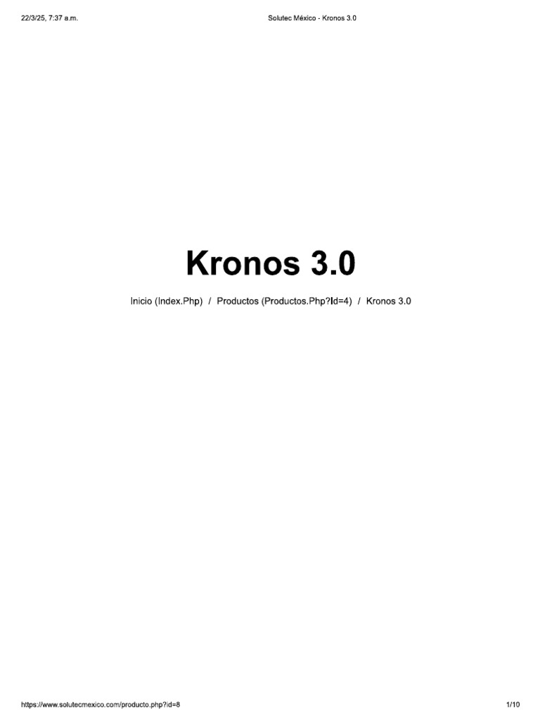 Kronos | PDF