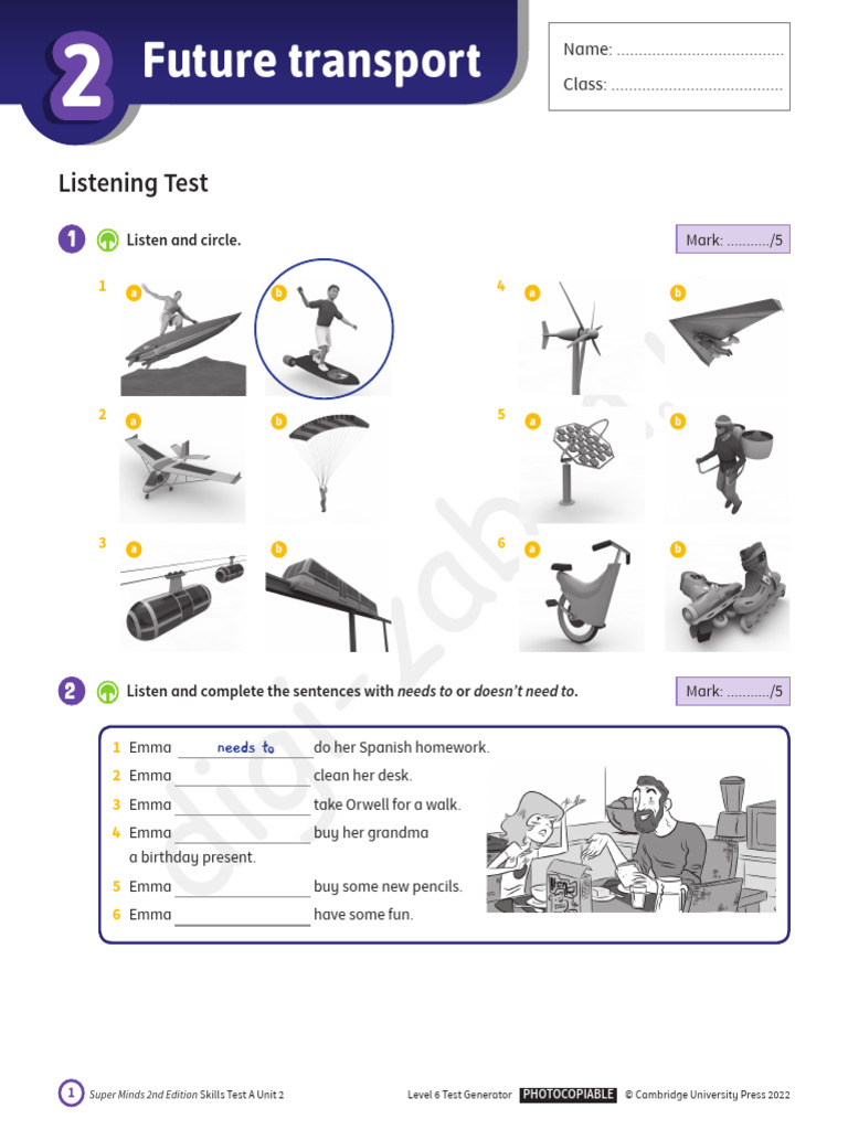 SM2 L6 SkillsTestA U2 | PDF