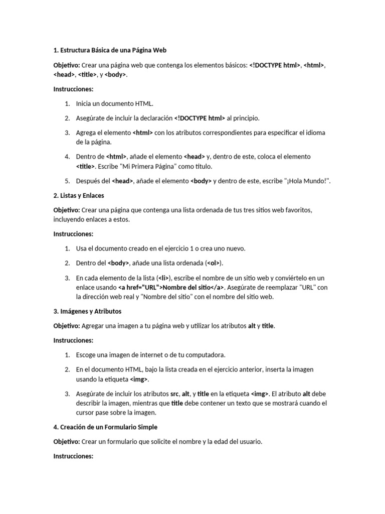 Estructura y Elementos de una Página Web | PDF | HTML | Red mundial