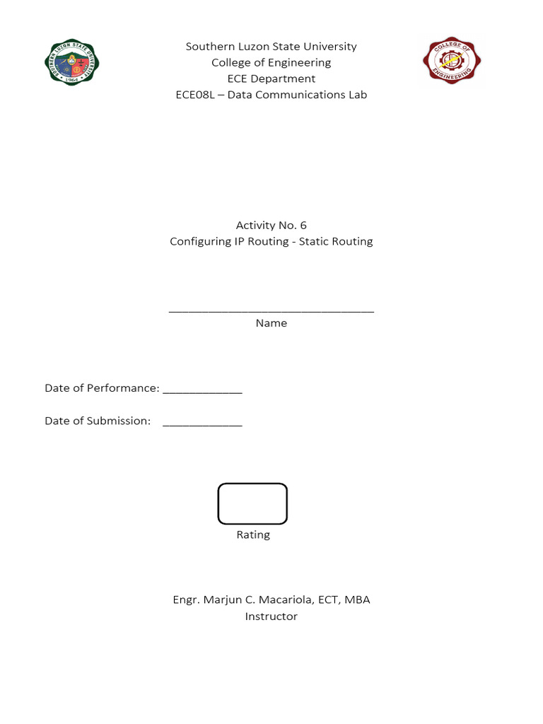 Static IP Routing Configuration Guide | PDF | Computer Network | Router ...