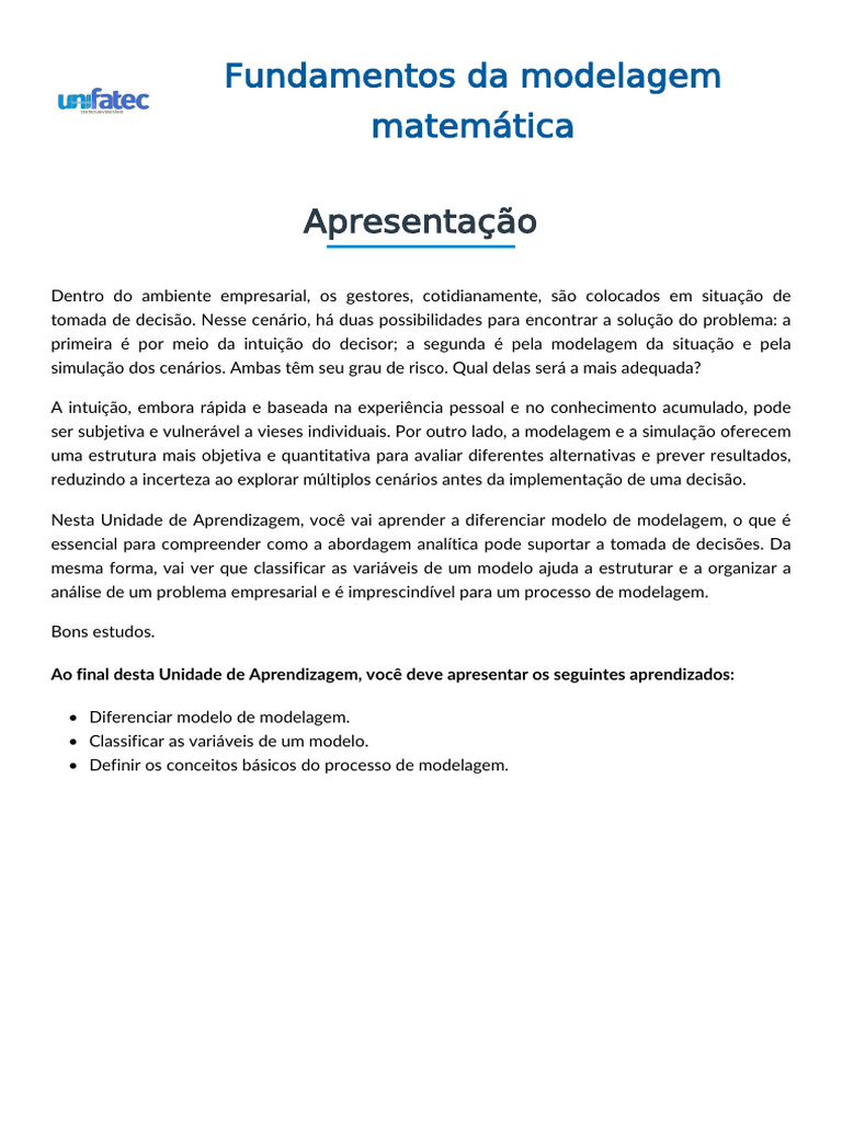 Fundamentos da Modelagem Matemática | PDF | Simulação de computador ...