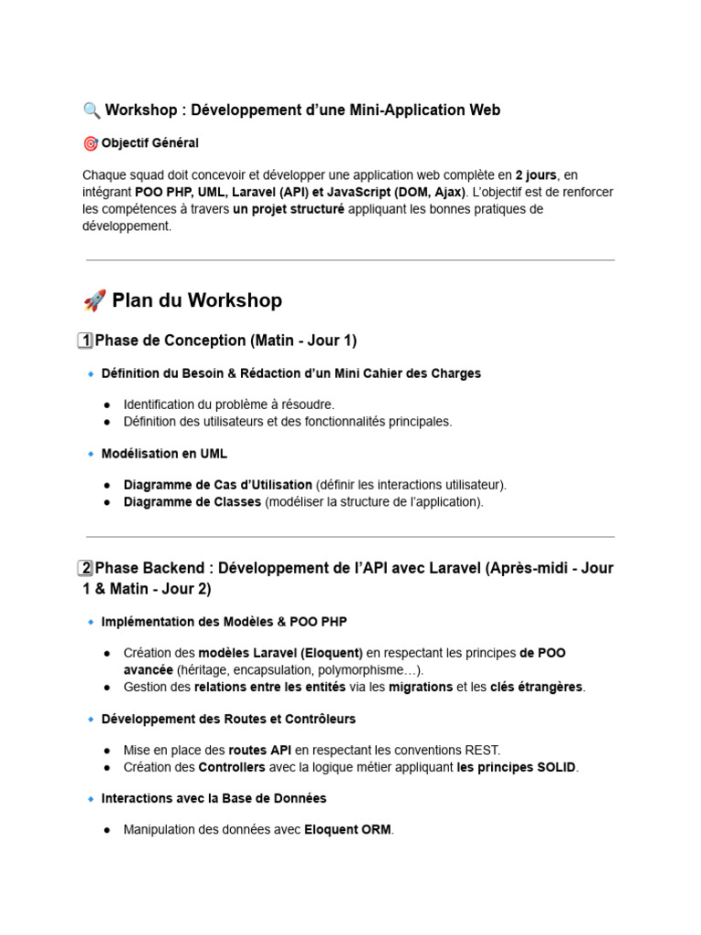 Workshop : Création d'une Mini-App Web | PDF | Programmation orientée ...