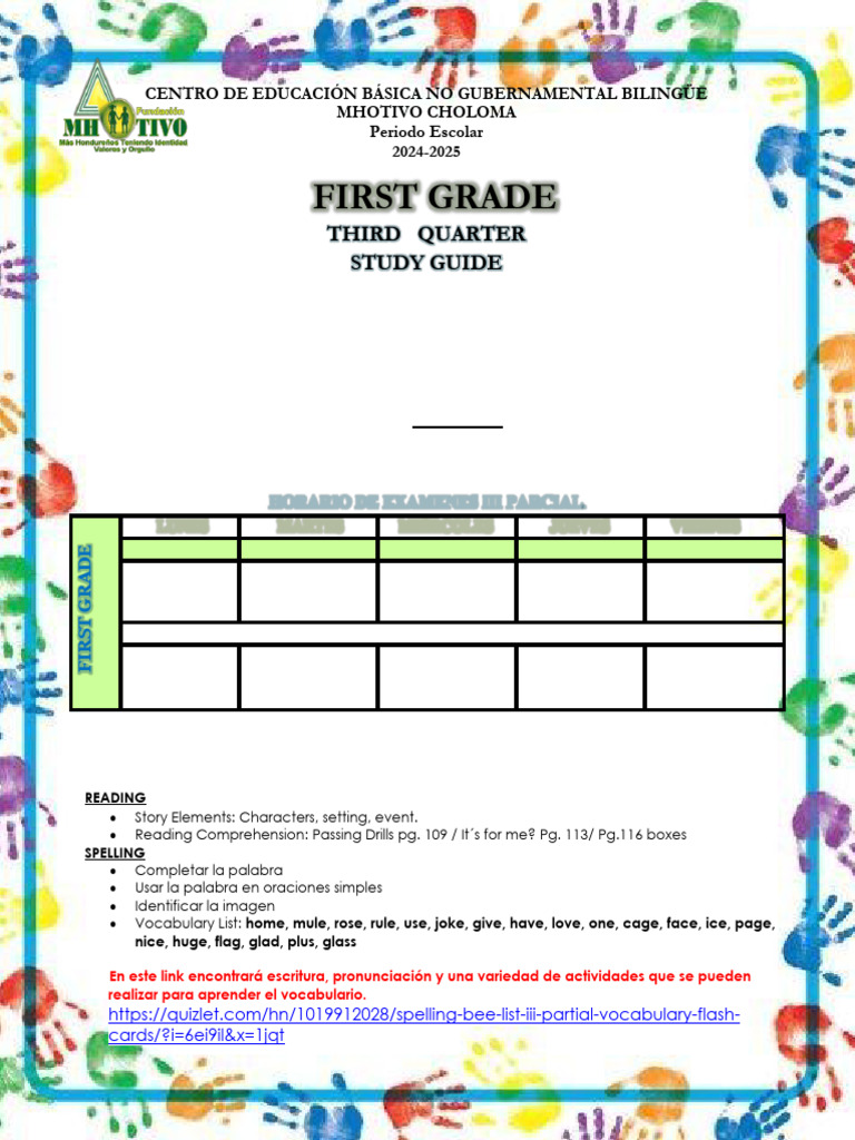 1ST_Grade_Study_Guide_III_Partial | PDF | Etapas educativas