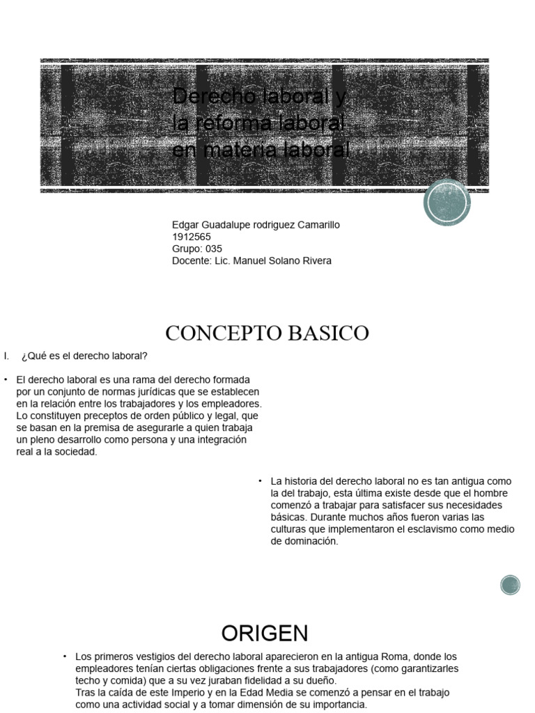 La Reforma Del Derecho Laboral | PDF | Derecho laboral | México