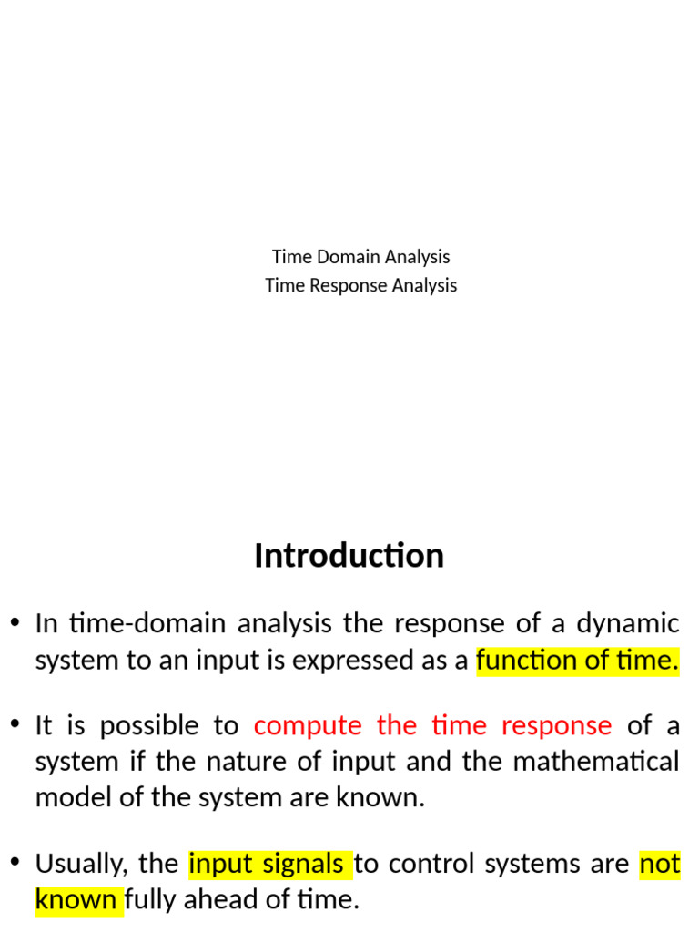 TimeDomainAnalysis MPS | PDF | Damping | Steady State