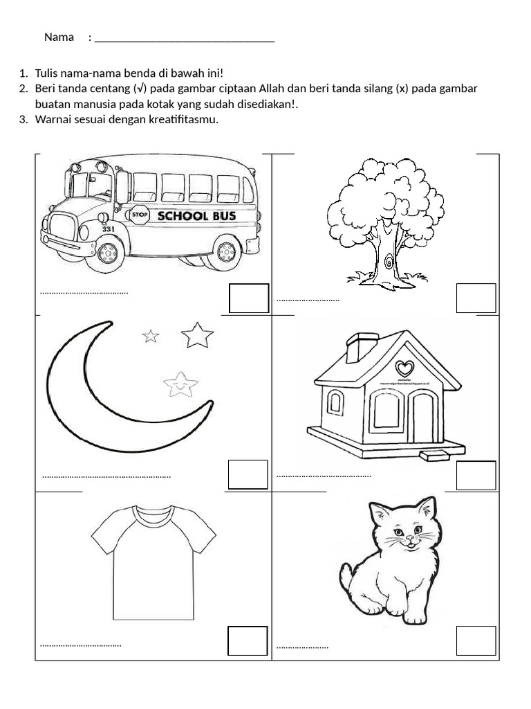 LK Kelas 1 Benda Ciptaan Allah PDF