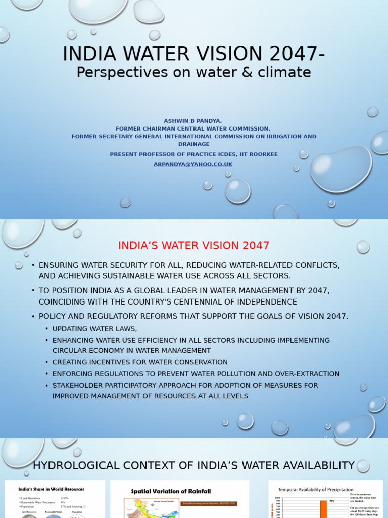 India Water Vision 2047 Overview | PDF | Water | Renewable Energy
