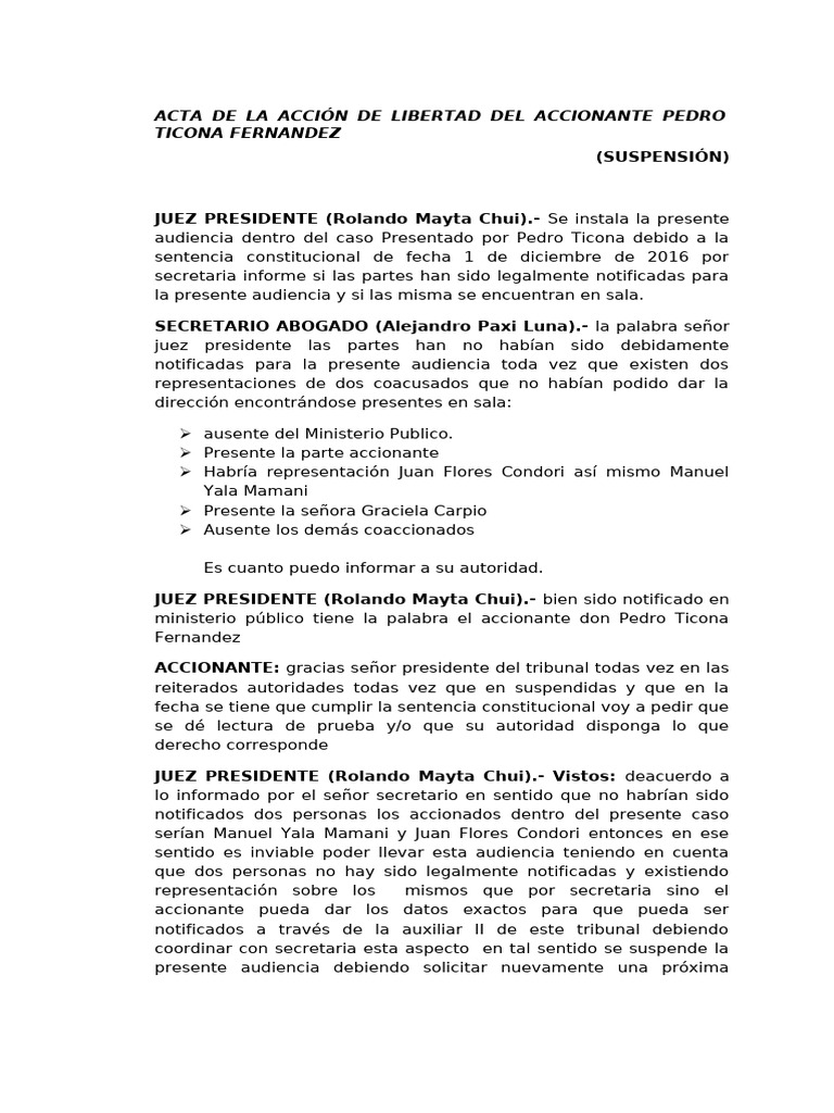 Accion de Libertad | PDF