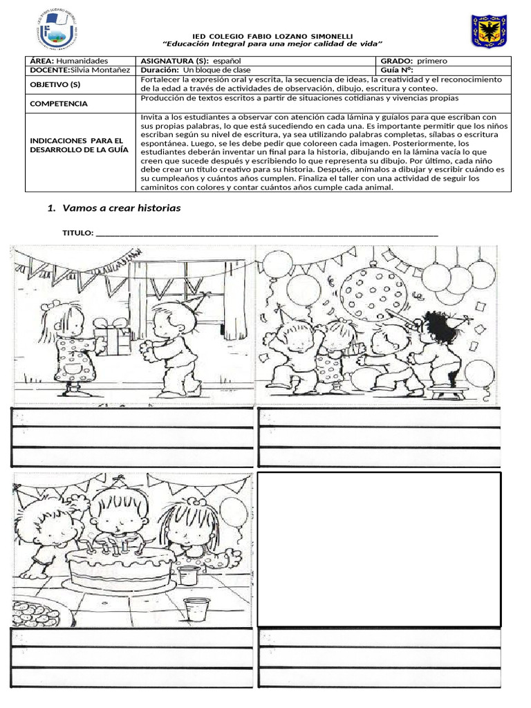 Actividades de Escritura para Primer Grado | PDF