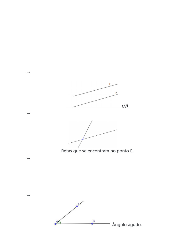 Conceitos Básicos de Geometria Plana | PDF | Linha (Geometria) | Ângulo