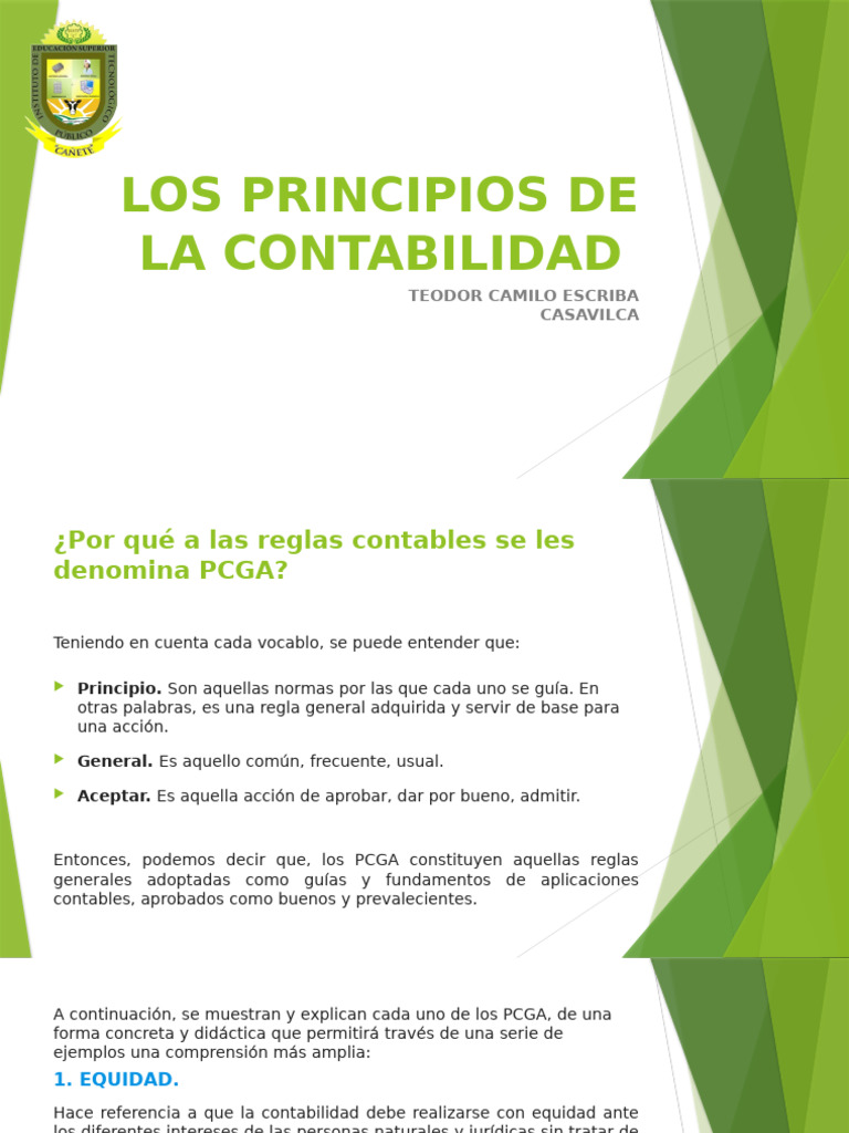 Los Principios de La Contabilidad | PDF | Contabilidad | Estado financiero