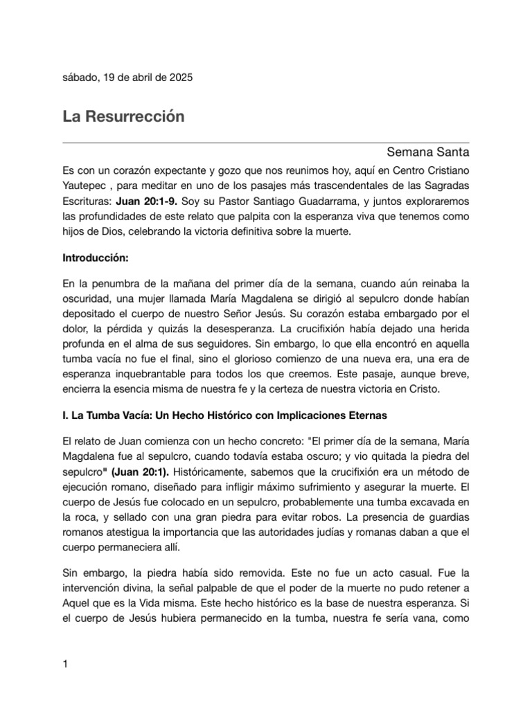 La Resurrección | PDF | La resurrección de Jesús | Cristo (título)