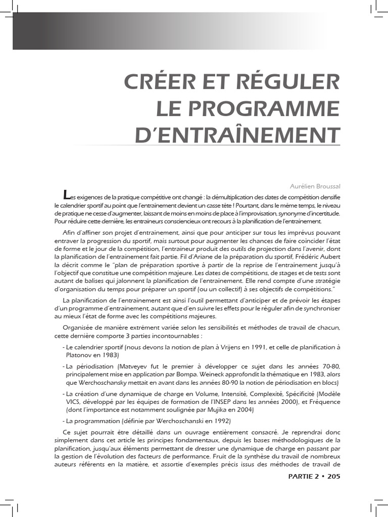 Planification. Creer Et Reculer Le Programme D'entrainement Football ...