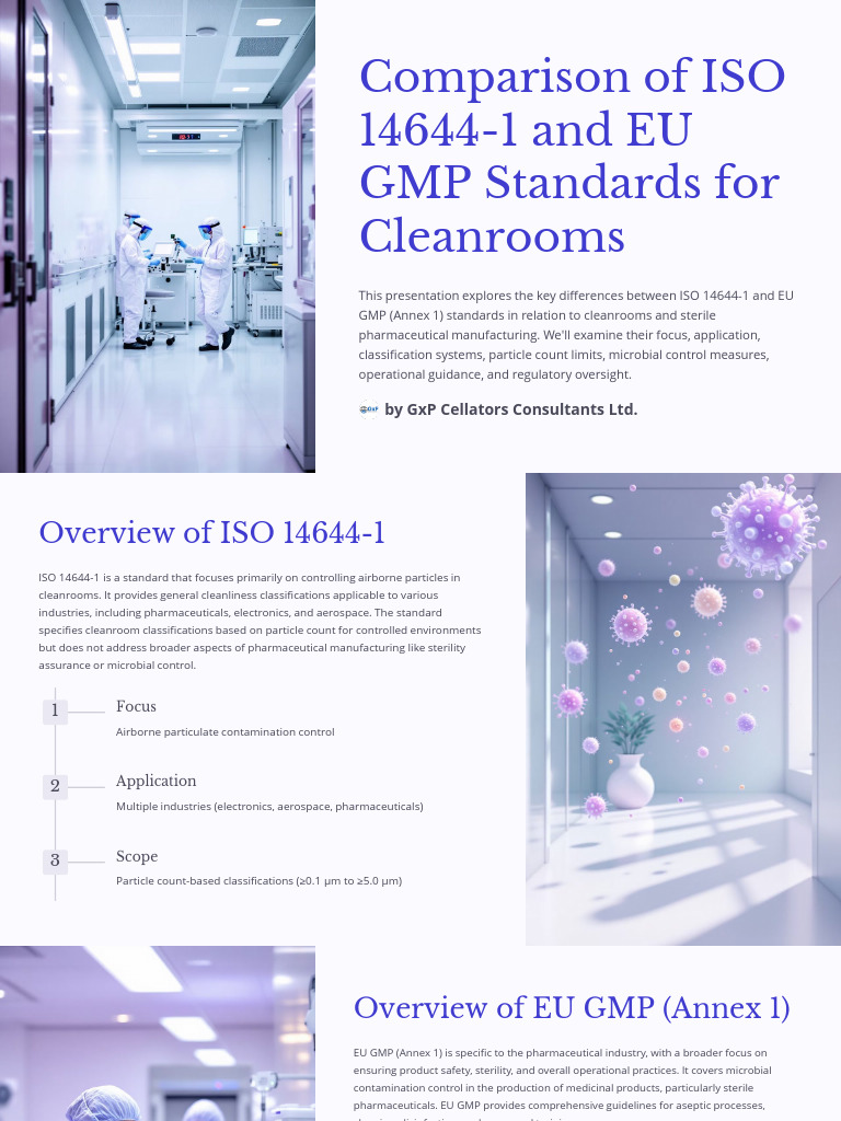 ISO vs EU GMP Cleanroom Standards | PDF | Risk Management