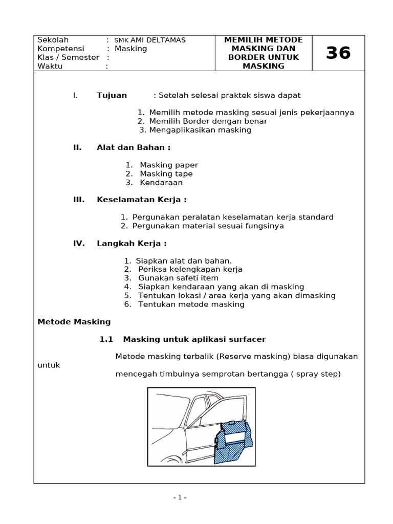 Metode Masking dan Border untuk Siswa SMK | PDF