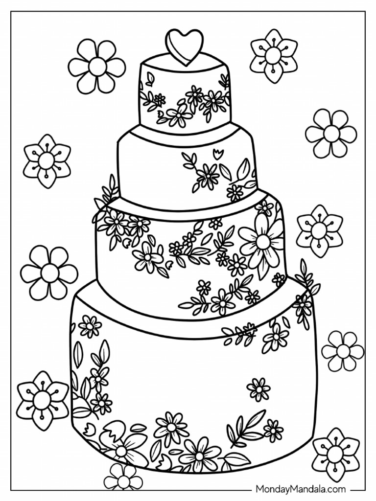 Floral Tiered Wedding Cake | PDF