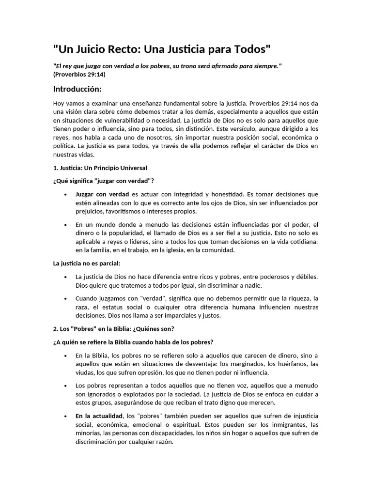 Justicia y Equidad según Proverbios | PDF | Justicia | Crimen y violencia