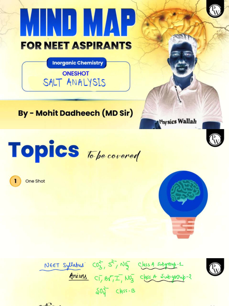Salt Analysis Class Notes-Invert | PDF