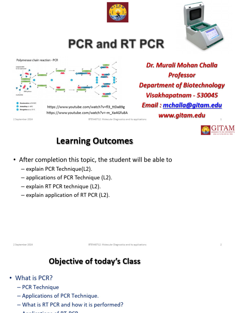 PCR and RT-PCR Techniques Overview | PDF | Polymerase Chain Reaction ...
