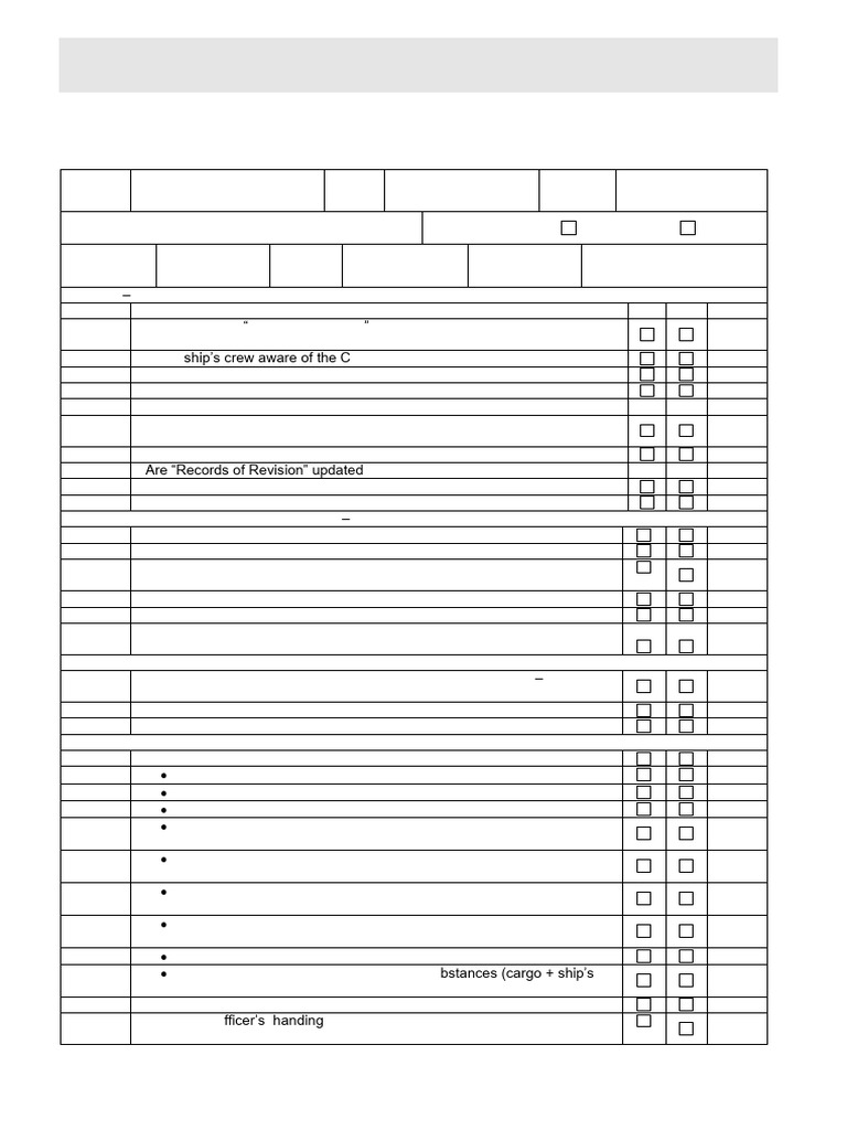 ISPS Internal Audit Checklist Guide | PDF | Water Transport | Shipping