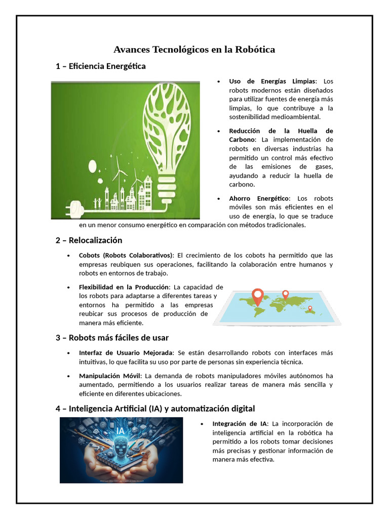 Avances en Robótica y Sostenibilidad | PDF | Robot | Robótica
