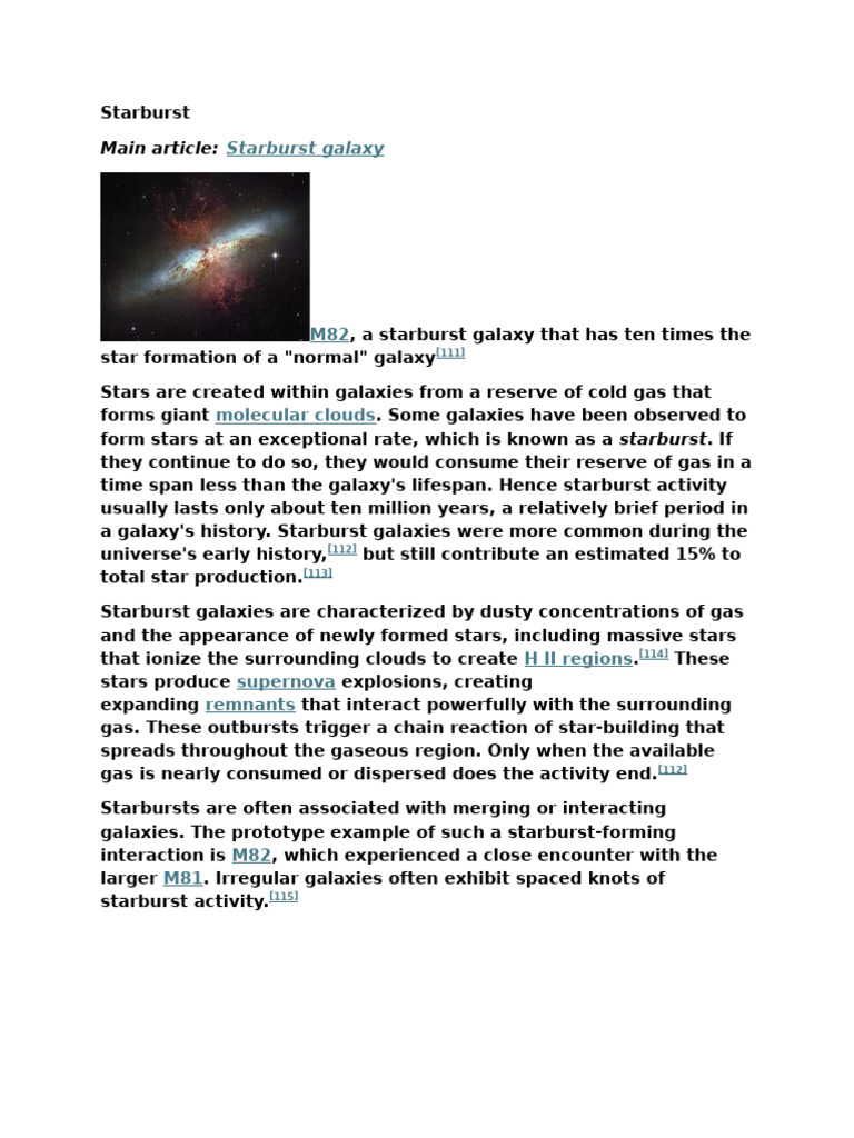 M82: Insights into Starburst Galaxies | PDF