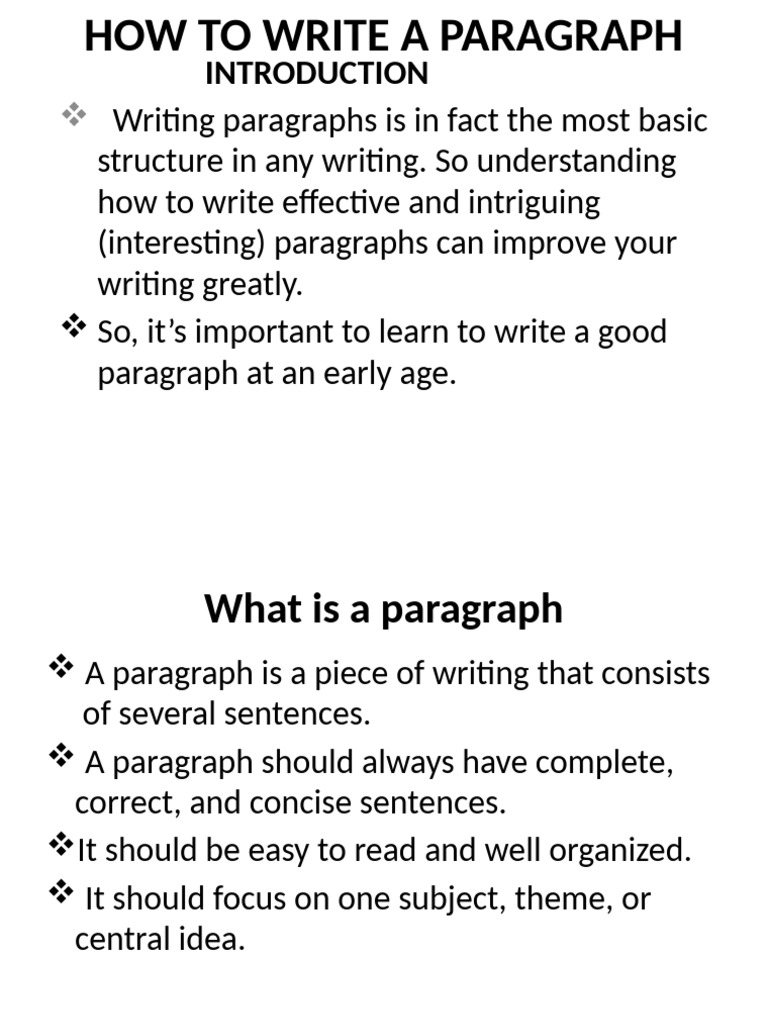 How to Write Effective Paragraphs | PDF | Cognition | Cognitive Science