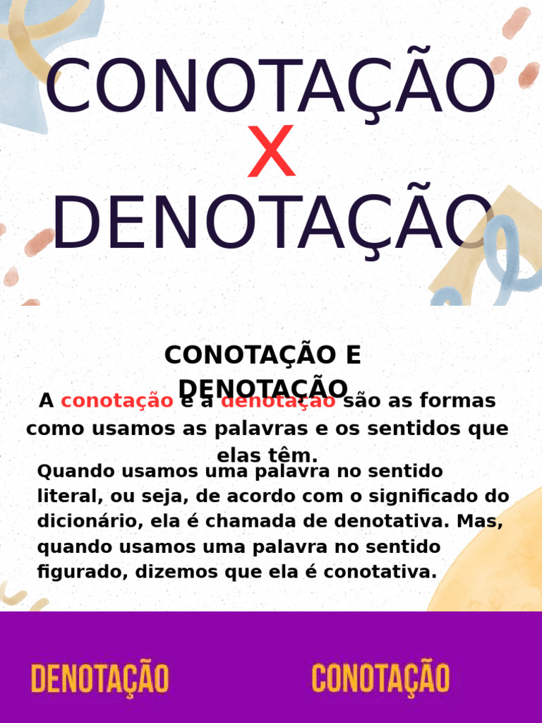 Diferença entre Conotação e Denotação | PDF