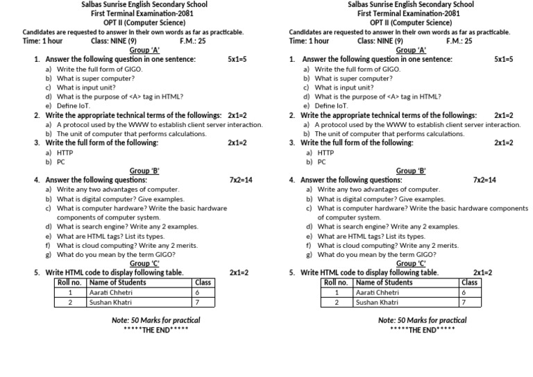 GIGO and Computer Science Exam Guide | PDF | World Wide Web | Internet ...