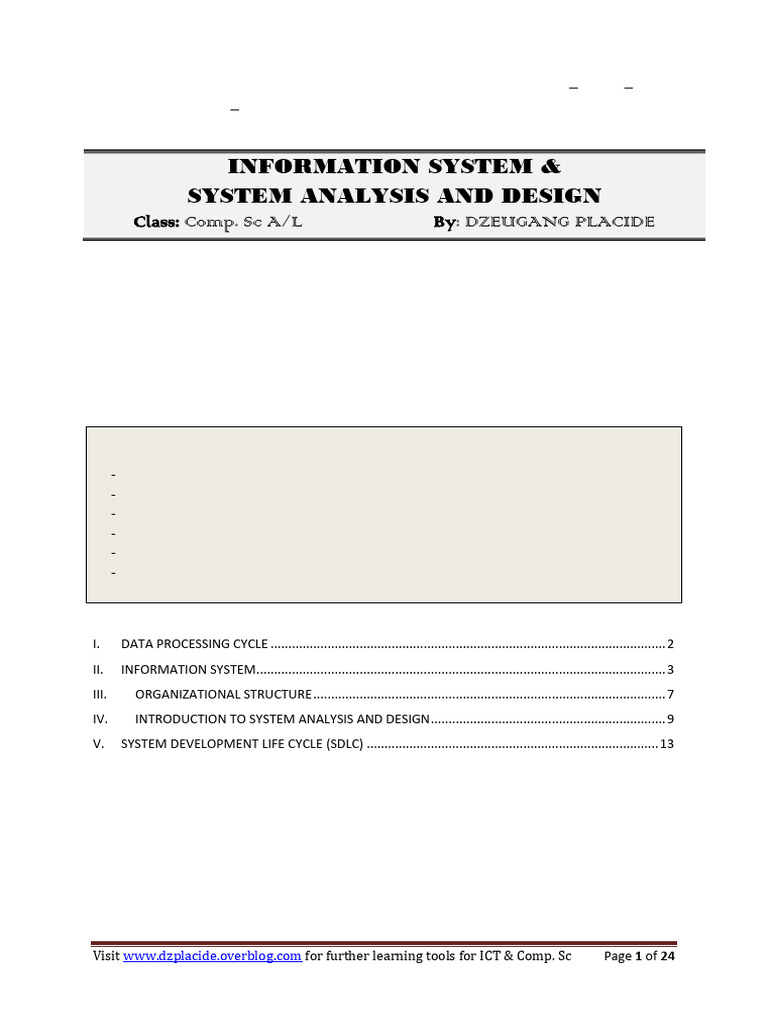 System Analysis and Design Overview | PDF | Agile Software Development ...