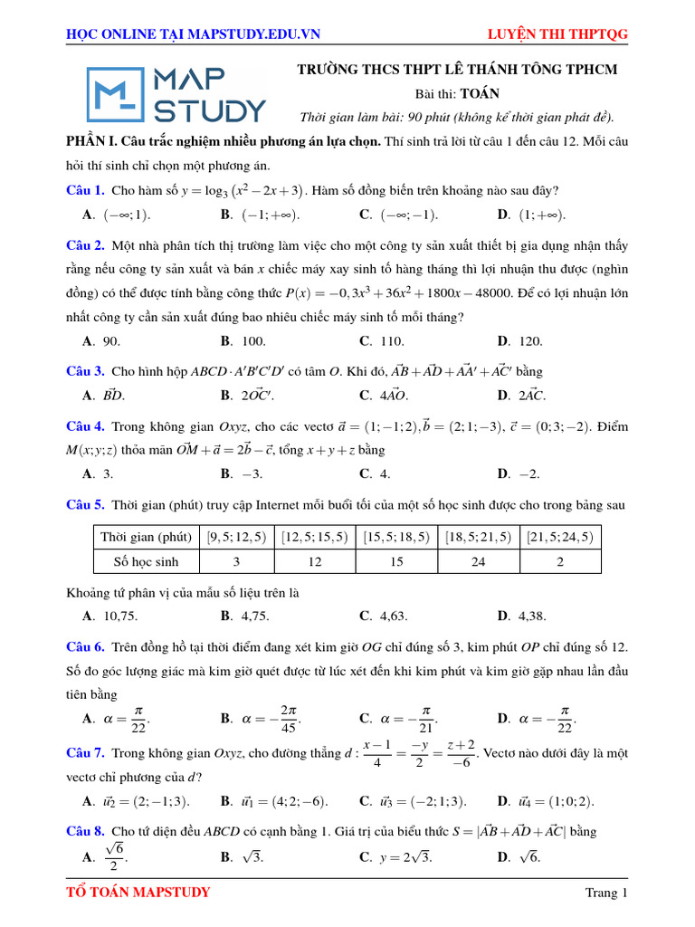 Trư NG Thcs THPT Lê Thánh Tông TPHCM | PDF