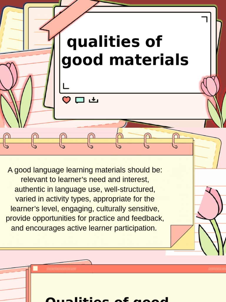 Qualities of Effective Language Materials | PDF