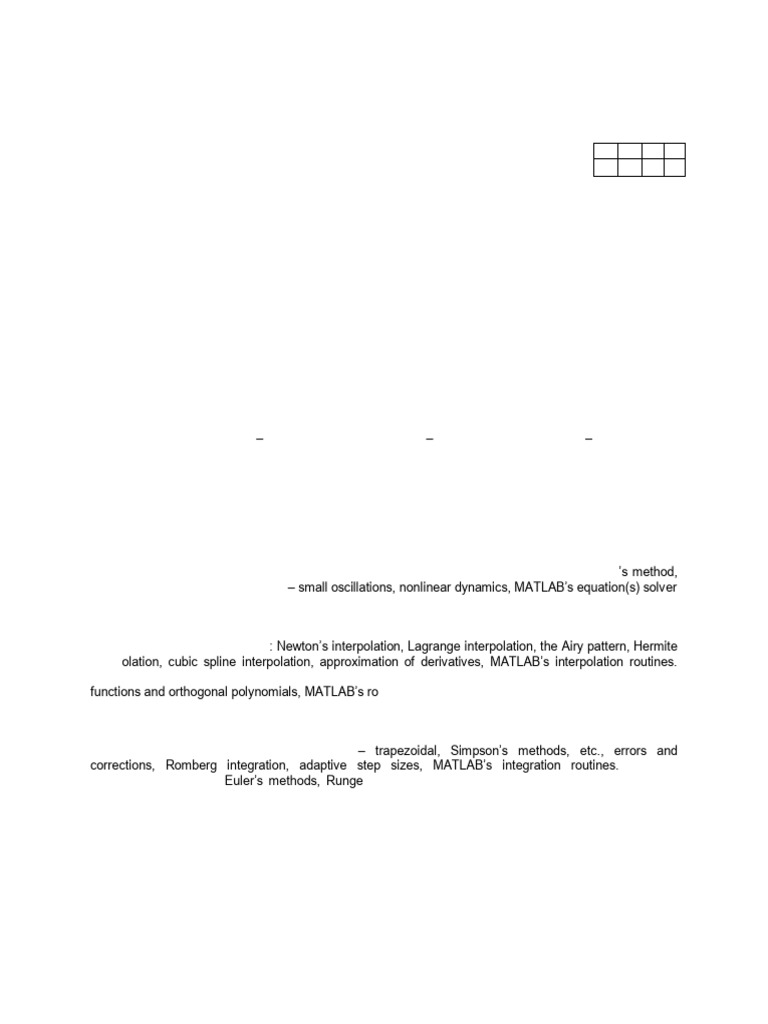 Computational Physics Course Syllabus | PDF | Numerical Analysis ...