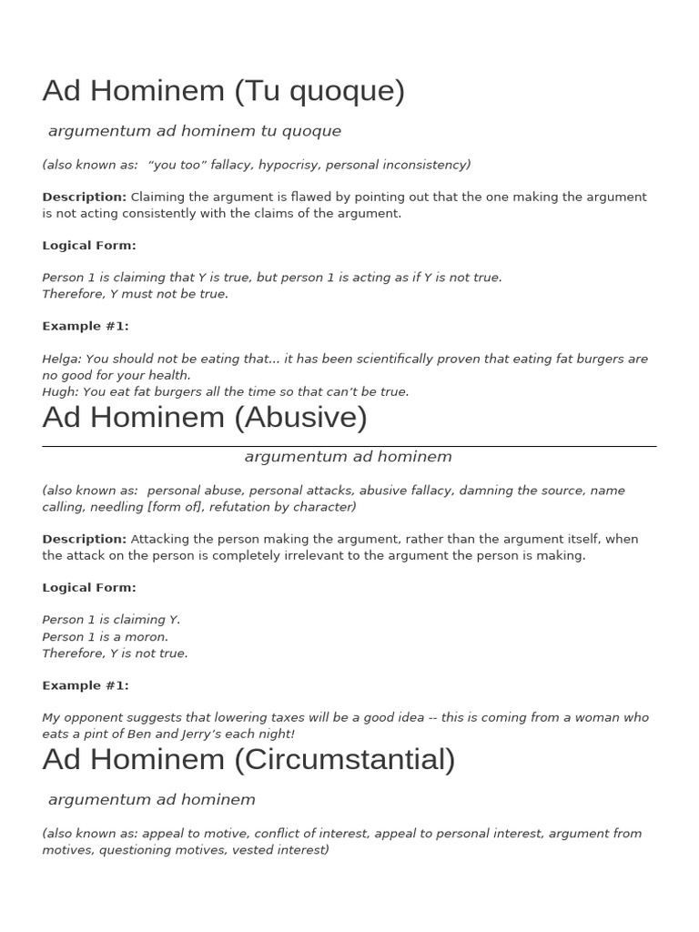 Types of Logical Fallacies Explained | PDF | Logic | Epistemology