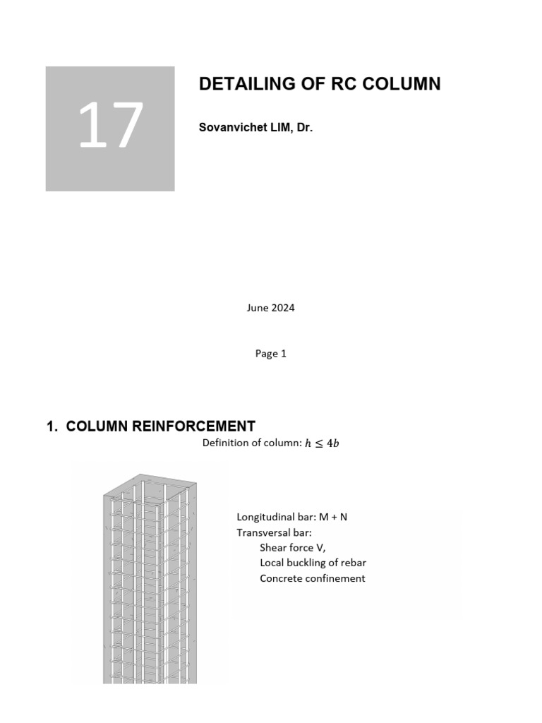 RC Column Detailing Guidelines | PDF | Mechanical Engineering ...