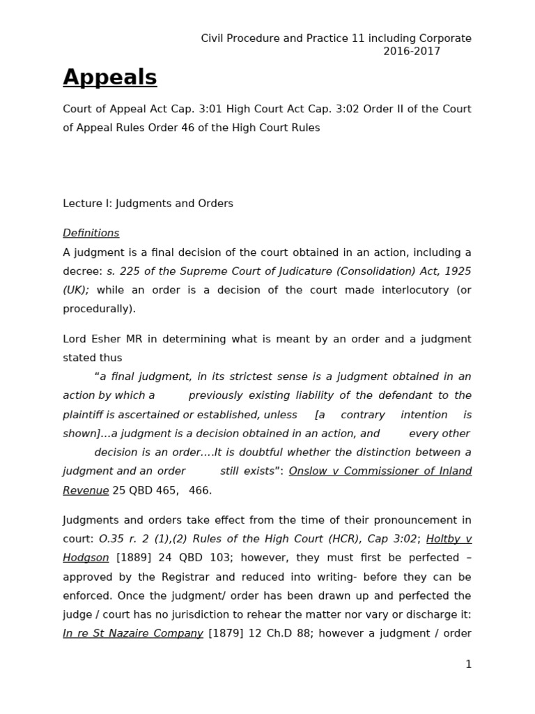 Civil Procedure and Practice II | PDF | Judgment (Law) | Lawsuit