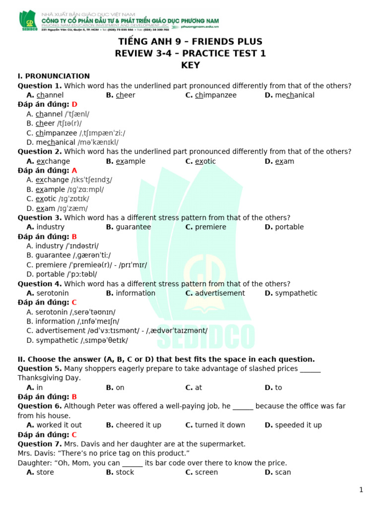 English 9 Practice Test Review 3-4 | PDF | Reptile | Emotions