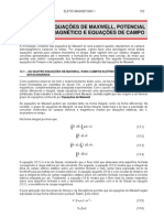 Equações de Maxwell, potencial magnético e equações de campo