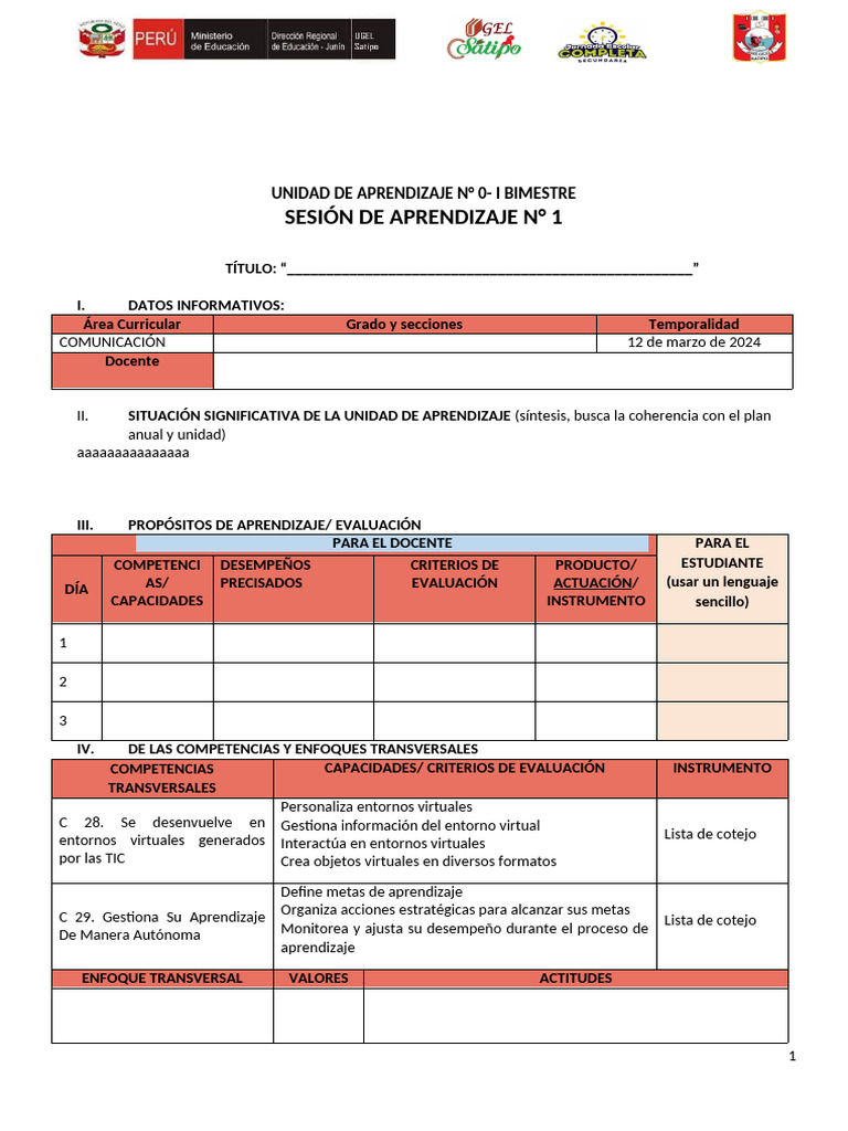 Plan de Aprendizaje en Comunicación | PDF | Evaluación | Aprendizaje