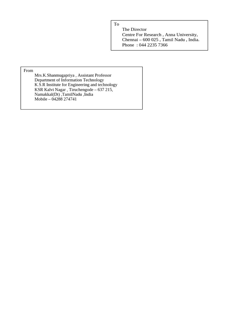 Communication to Research Director | PDF