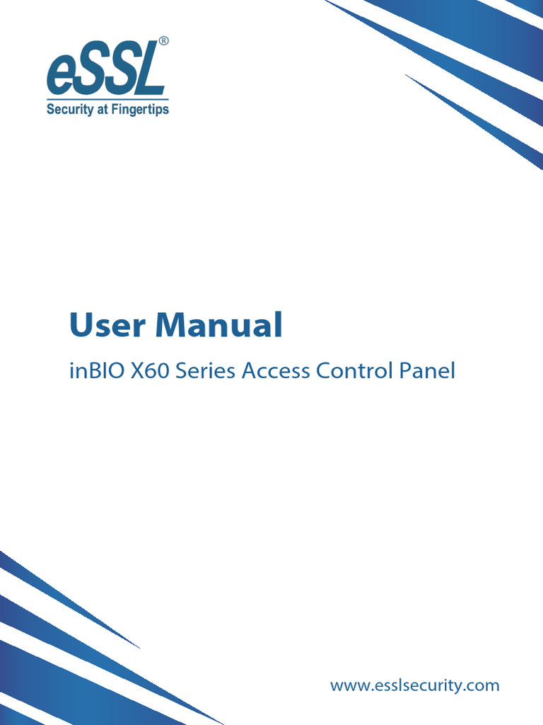 inBIO X60 Access Control Panel Manual | PDF