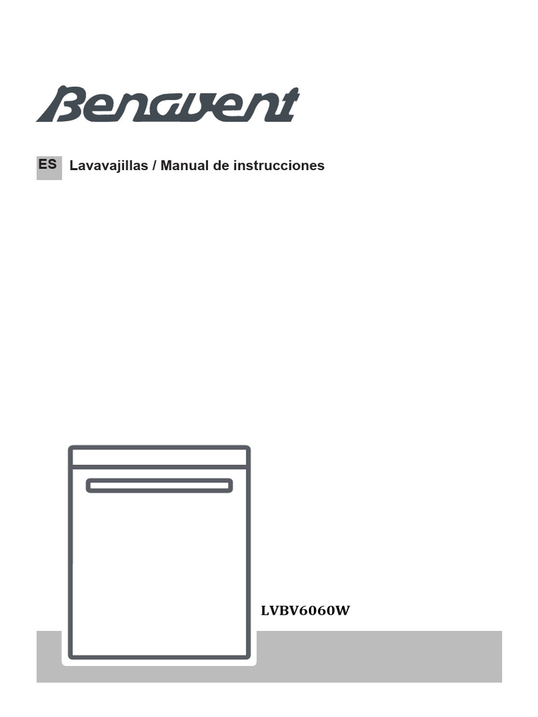 Manual Usuario - Benavent Lavavajillas - LVBV6060W ESP | PDF ...