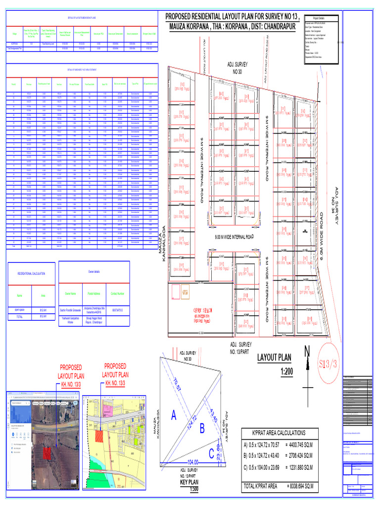 Korpana Residential Plot Area Statement | PDF